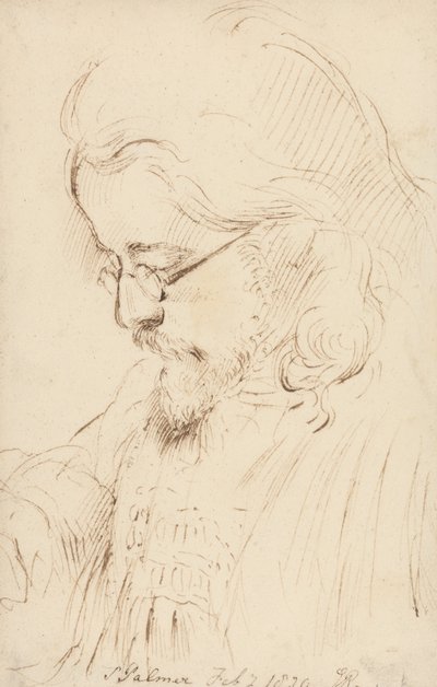 Portrait of Samuel Palmer, Head and Shoulders by George Richmond